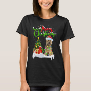 Xmas Decorations Santa Cairn Terrier Dog Christmas T-Shirt