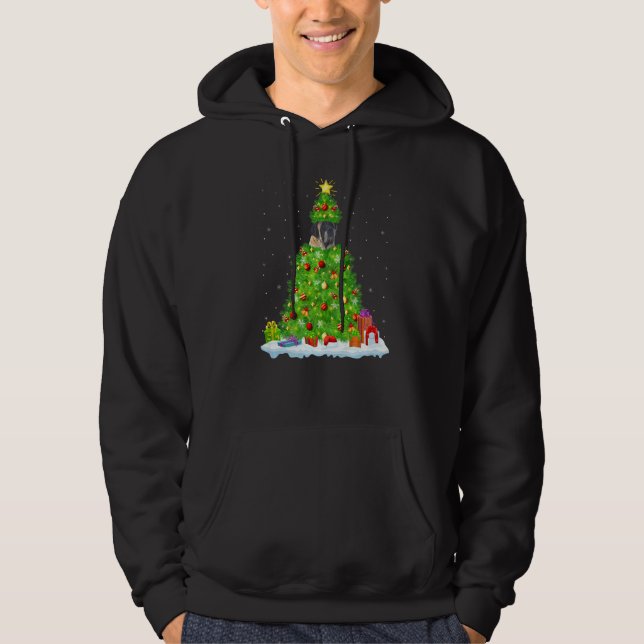 Xmas Decorations Santa English Mastiff Dog Christm Hoodie (Front)