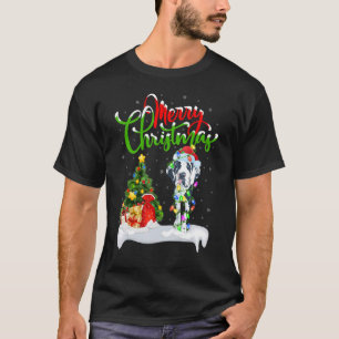 Xmas Decorations Santa Great Dane Dog Christmas T-Shirt