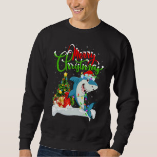 Xmas Decorations Santa Great White Shark Christmas Sweatshirt