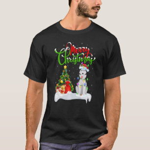 Xmas Decorations Santa Siberian Husky Dog Christma T-Shirt