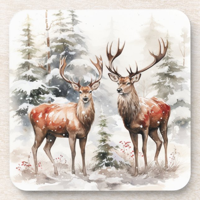 xmas Deer Coaster (Front)