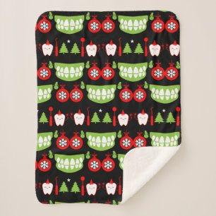 Xmas Dental Doctor Gifts Sherpa Blanket