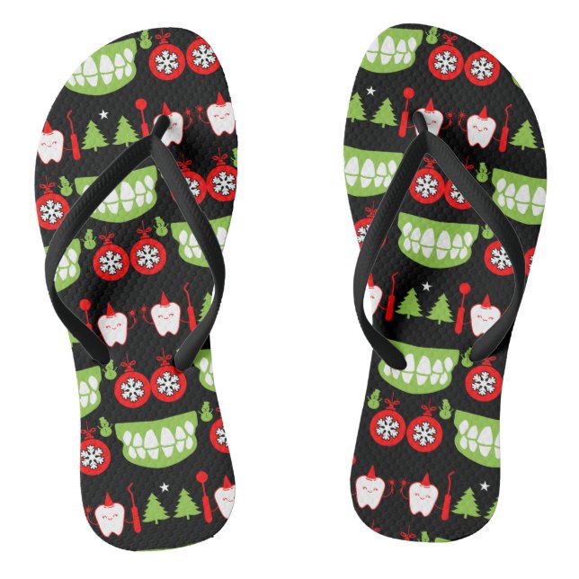 Xmas Dental Doctor Gifts Thongs (Footbed)