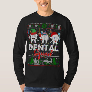 Xmas Dental Squad Teeth Hat Santa Elf Reindeer ugl T-Shirt
