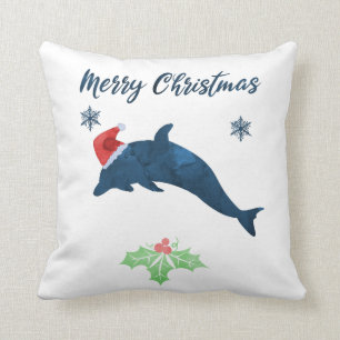 Xmas Dolphin Cushion