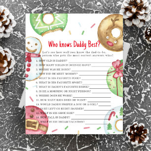 XMAS doughnuts - Game Who knows Daddy best