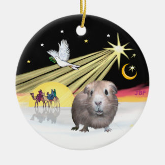 Xmas Dove - Guinea Pig #2 Ceramic Ornament