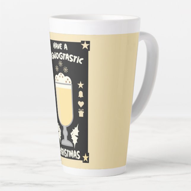 xmas eggnog punch  latte mug (Right Angle)