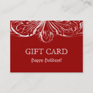 Xmas Elegant Gift Card Red Architecture