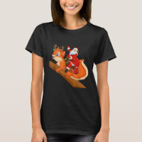 Xmas Family Matching Funny Santa Riding Squirrel C
