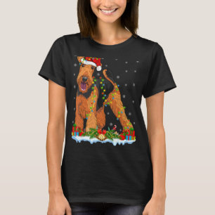 Xmas Family Matching Santa Airedale Terrier Dog Ch T-Shirt