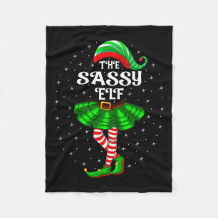 Xmas Family Matching Women Girls Mom The Sy Elf Ch Fleece Blanket