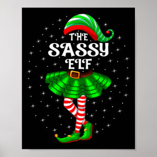 Xmas Family Matching Women Girls Mom The Sy Elf Ch Poster