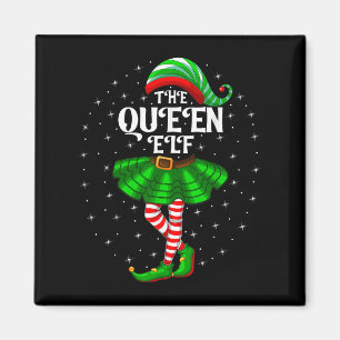 Xmas Family Matching Women Girls Mum The Queen Elf Magnet