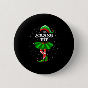 Xmas Family Matching Women Girls Mum The Sy Elf Ch 6 Cm Round Badge