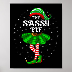 Xmas Family Matching Women Girls Mum The Sy Elf Ch Poster