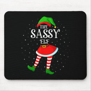 Xmas Family Matching Women Girls The Sy Elf Christ Mouse Pad
