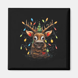 Xmas Family Merry Christmas Tree Lights Kids Funny Magnet