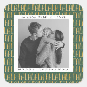 Xmas Family Photo christmas holiday Square Sticker