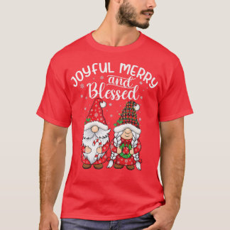 Xmas family Pyjamas check red plaid Christmas gnom T-Shirt