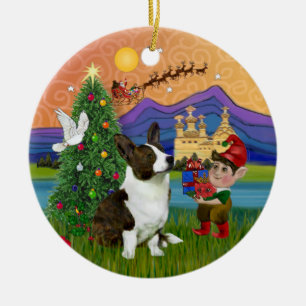 Xmas Fantasy - Cardigan Welsh Corgi Ceramic Ornament
