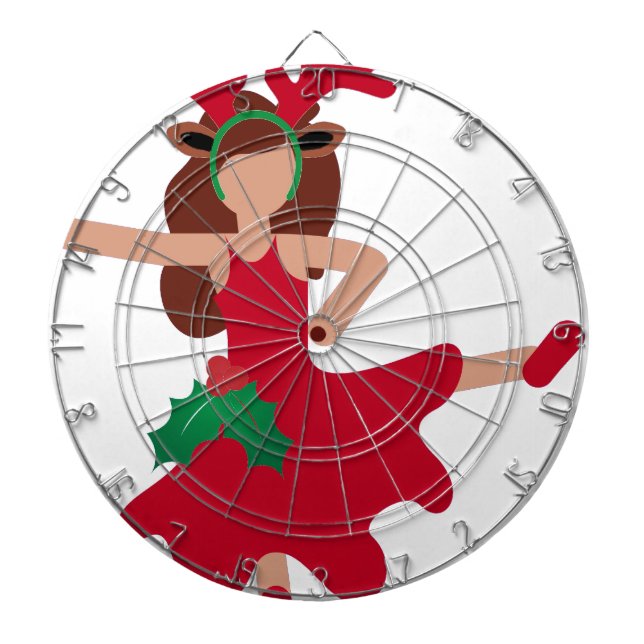 xmas flamenco dancer emoji dartboard (Front)