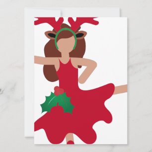 xmas flamenco dancer emoji holiday card