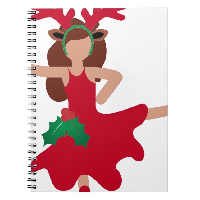xmas flamenco dancer emoji notebook (Front)