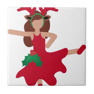 xmas flamenco dancer emoji tile