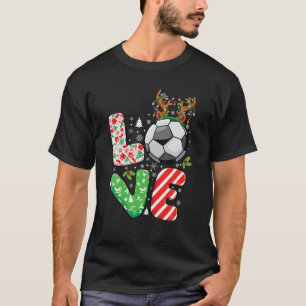 Xmas football lovers boys kids teen funny Christma T-Shirt