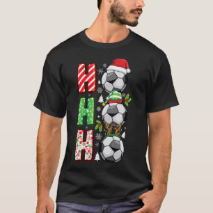 Xmas Footbyll Lovers Boys Kids Teen Funny Christma T-Shirt