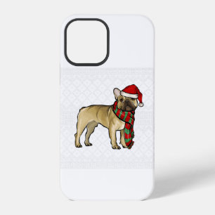Xmas French Bulldog Santa Claus Hat Ugly Christmas iPhone 12 Pro Case