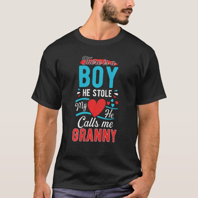 Xmas  From A Boy He Stole My Heart He Calls Me Gra T-Shirt (Front)
