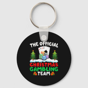 Xmas Gambling Team - Funny Gambling Gambler Christ Key Ring