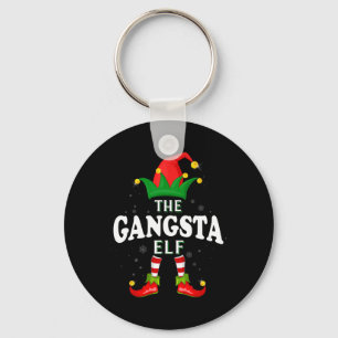 Xmas Gangsta Elf Family Matching Christmas Pajama  Key Ring