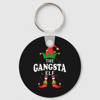 Xmas Gangsta Elf Family Matching Christmas Pajama Key Ring