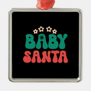 Xmas Gift Baby Santa Metal Ornament