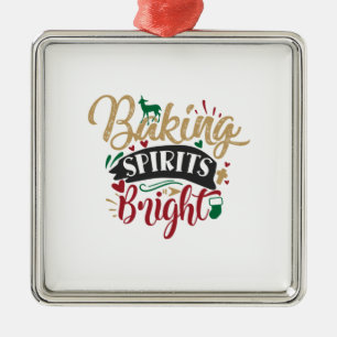 Xmas Gift   Baking Spirits Bright Metal Ornament
