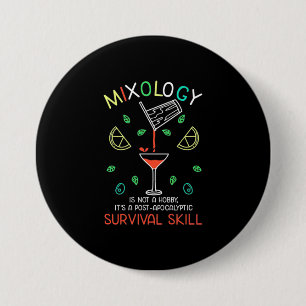 Xmas Gift Bartender Mixologist 7.5 Cm Round Badge