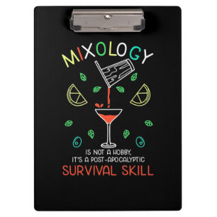 Xmas Gift Bartender Mixologist Clipboard