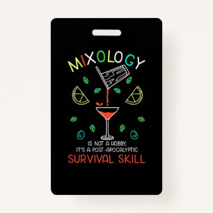 Xmas Gift   Bartender Mixologist ID Badge