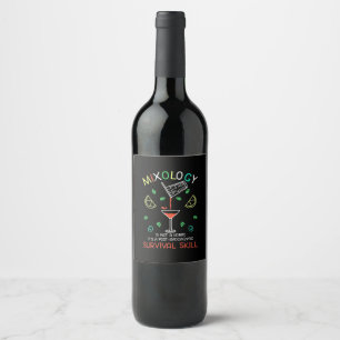 Xmas Gift Bartender Mixologist Wine Label