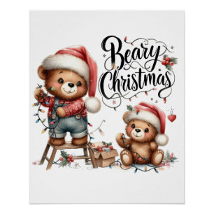 Xmas Gift Beary Christmas Poster