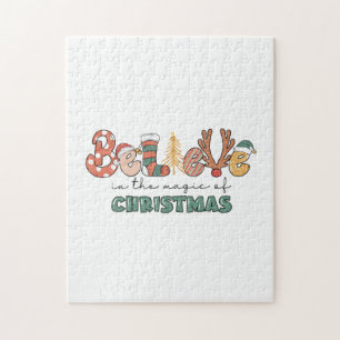 Xmas Gift Believe In The Magic Of Christmas Jigsaw Puzzle