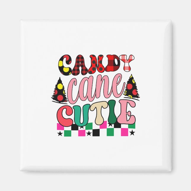Xmas Gift Candy Cane Cutie Magnet (Front)