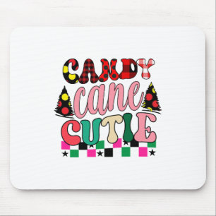 Xmas Gift Candy Cane Cutie Mouse Pad