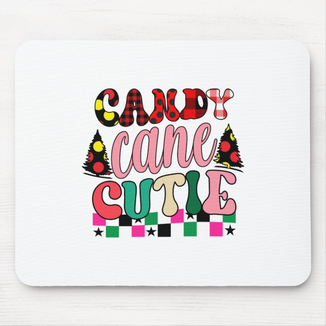 Xmas Gift Candy Cane Cutie Mouse Pad (Front)