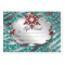 Xmas Gift Card Jewellery Zebra Teal Blue Red