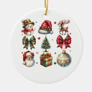 Xmas Gift Christmas Clipart Ceramic Ornament